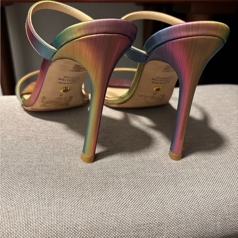 Stuart Weitzman Multicolor Strappy Heels - Picture 3 of 4